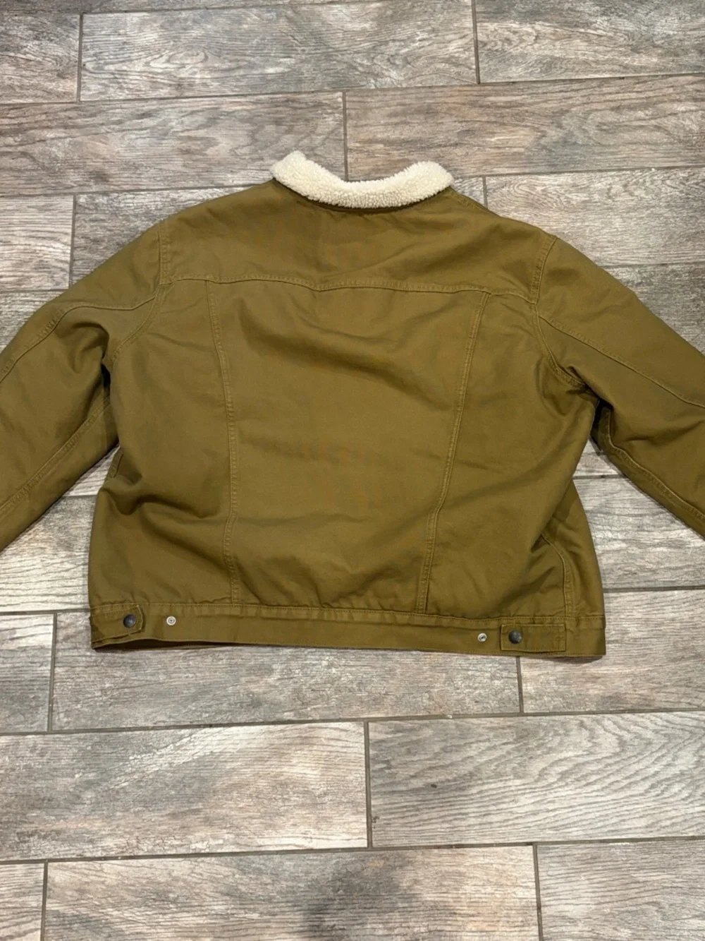 Levi's Men's Sherpa Lined Brown Canvas Trucker Jacket Size XXL 16365-0122 EUC - Picture 9 of 9